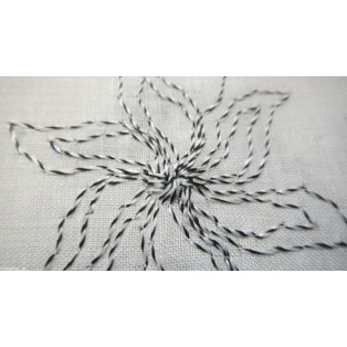 15" Extra Large Polyester Chikan Work White Handkerchief Hanky Napkin Wedding